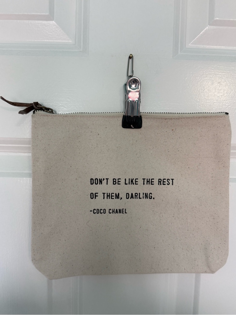 Canvas Bag with Coco Chanel Quote